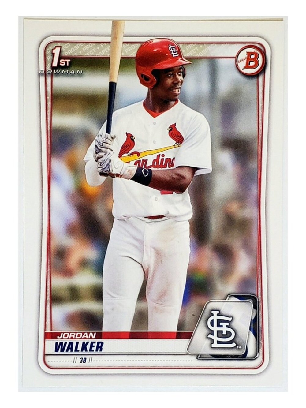 JORDAN WALKER ROOKIE "1ST BOWMAN" 2020 BOWMAN DRAFT #BD-57, CARDINALS